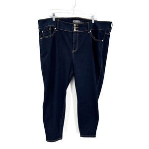 TORRID Feel The Fit Jegging Dark Blue Wash Denim Skinny Jeans 24 Extra Short